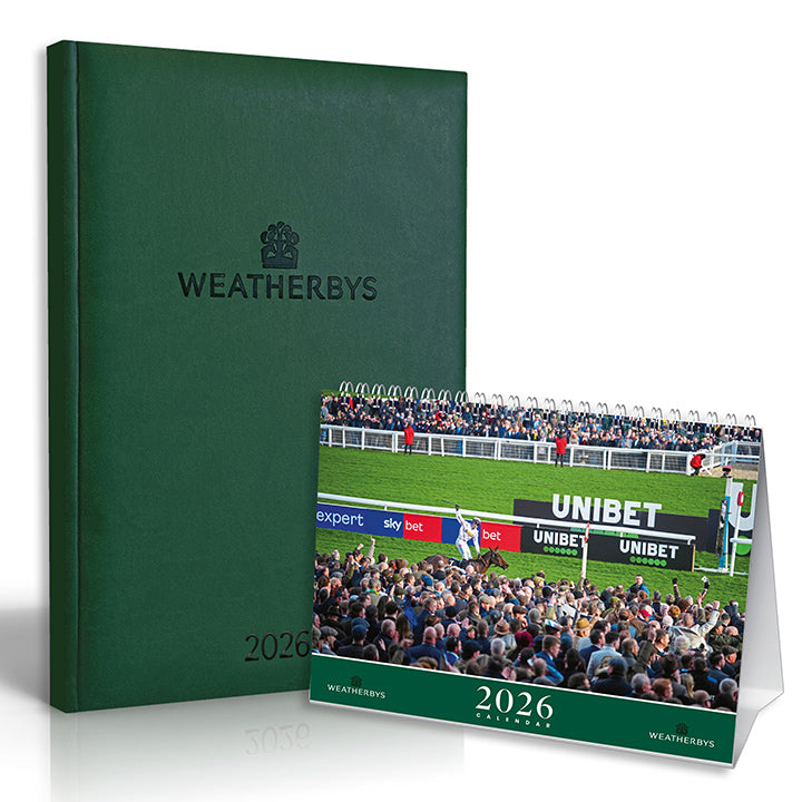 Weatherbys Racing Desk Diary & Desk Calendar 2026 Bundle