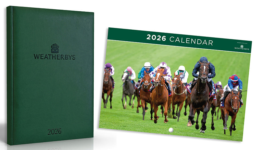 Weatherbys Racing Desk Diary & Wall Calendar 2026 Bundle